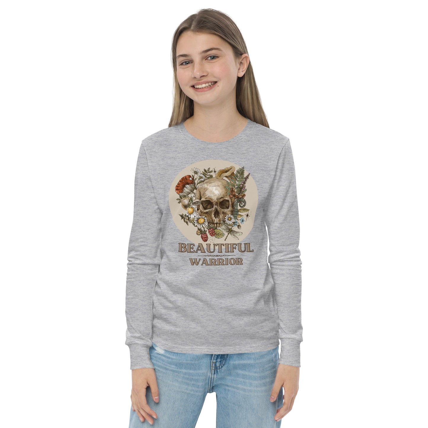 Youth Beautiful Warrior Long Sleeve T-Shirt