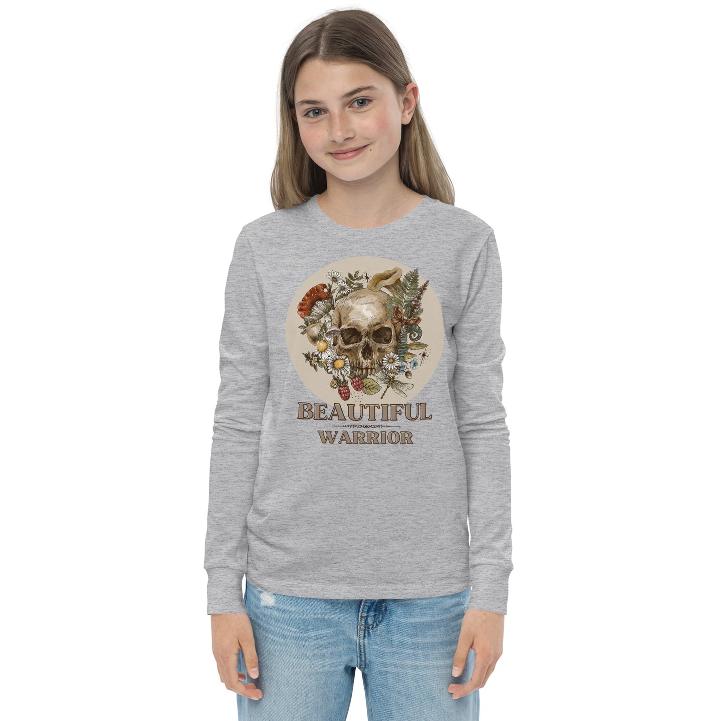 Youth Beautiful Warrior Long Sleeve T-Shirt