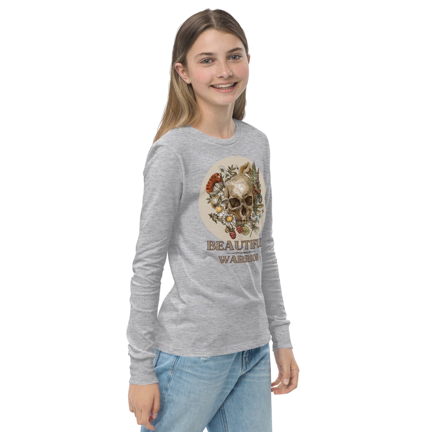 Youth Beautiful Warrior Long Sleeve T-Shirt