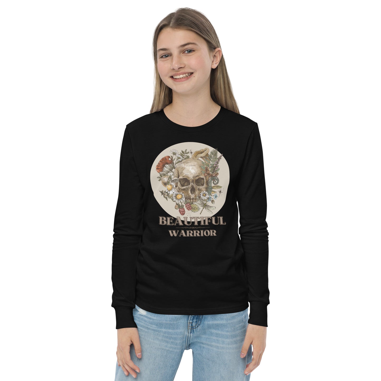 Youth Beautiful Warrior Long Sleeve T-Shirt