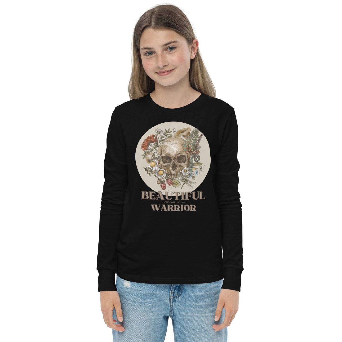 Youth Beautiful Warrior Long Sleeve T-Shirt