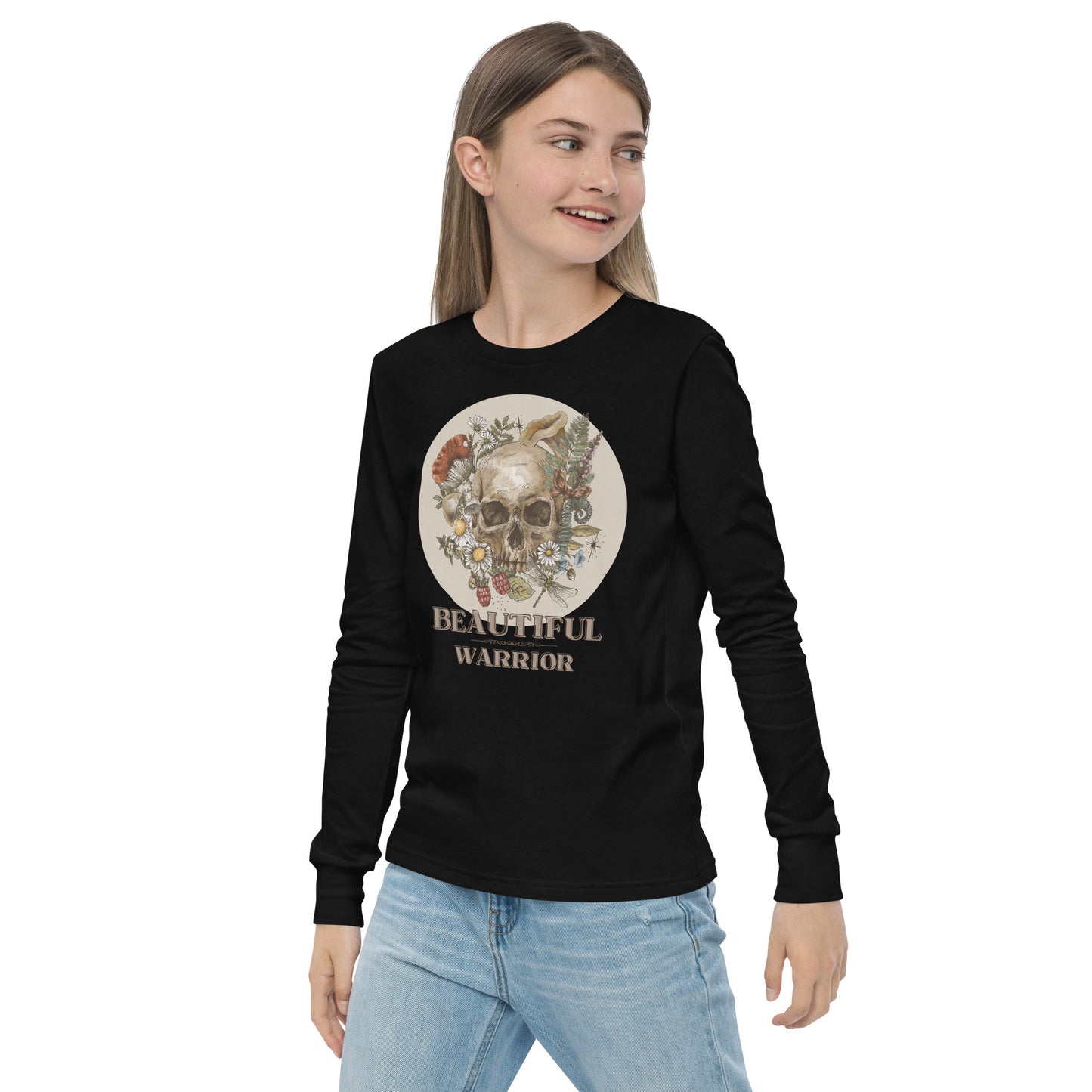 Youth Beautiful Warrior Long Sleeve T-Shirt