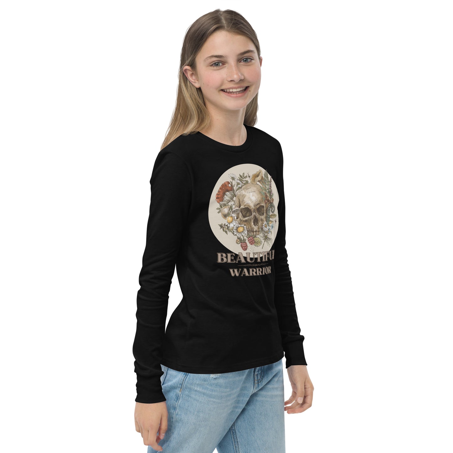 Youth Beautiful Warrior Long Sleeve T-Shirt