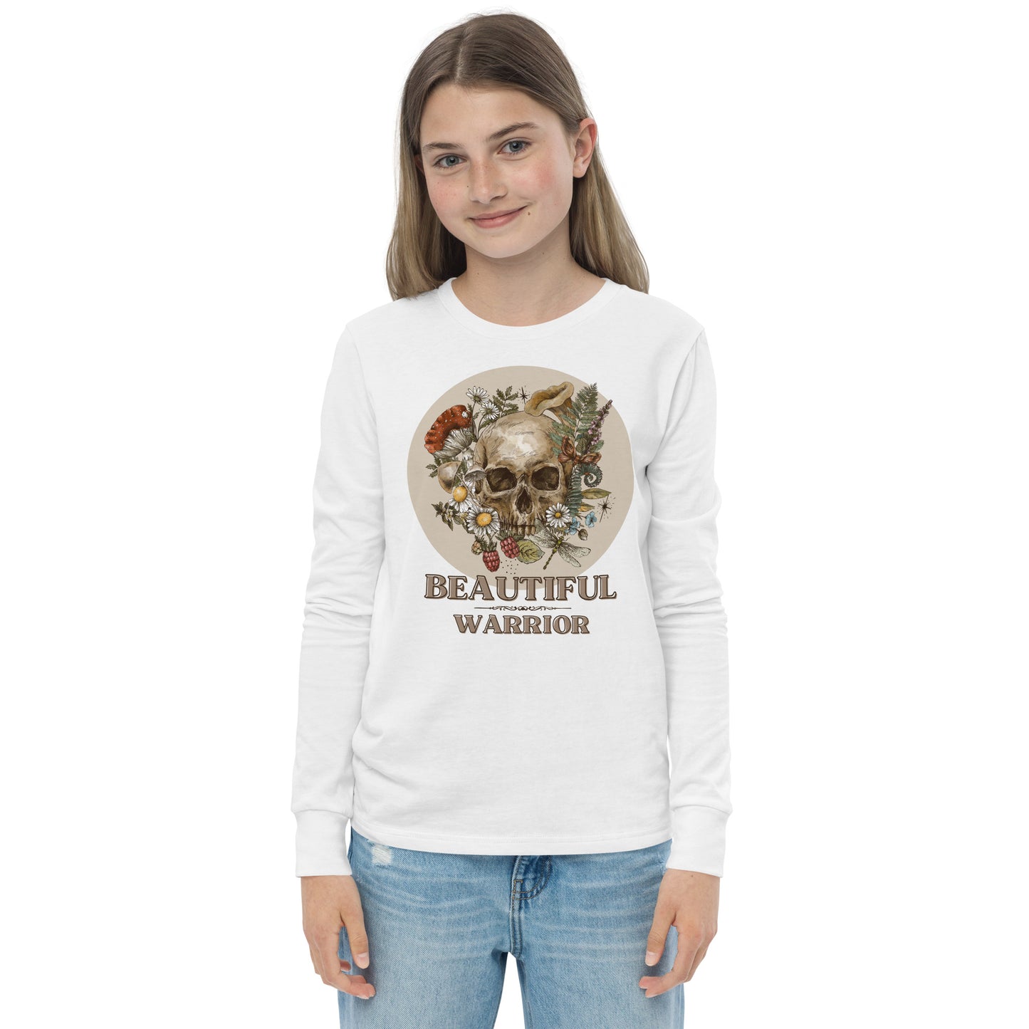 Youth Beautiful Warrior Long Sleeve T-Shirt