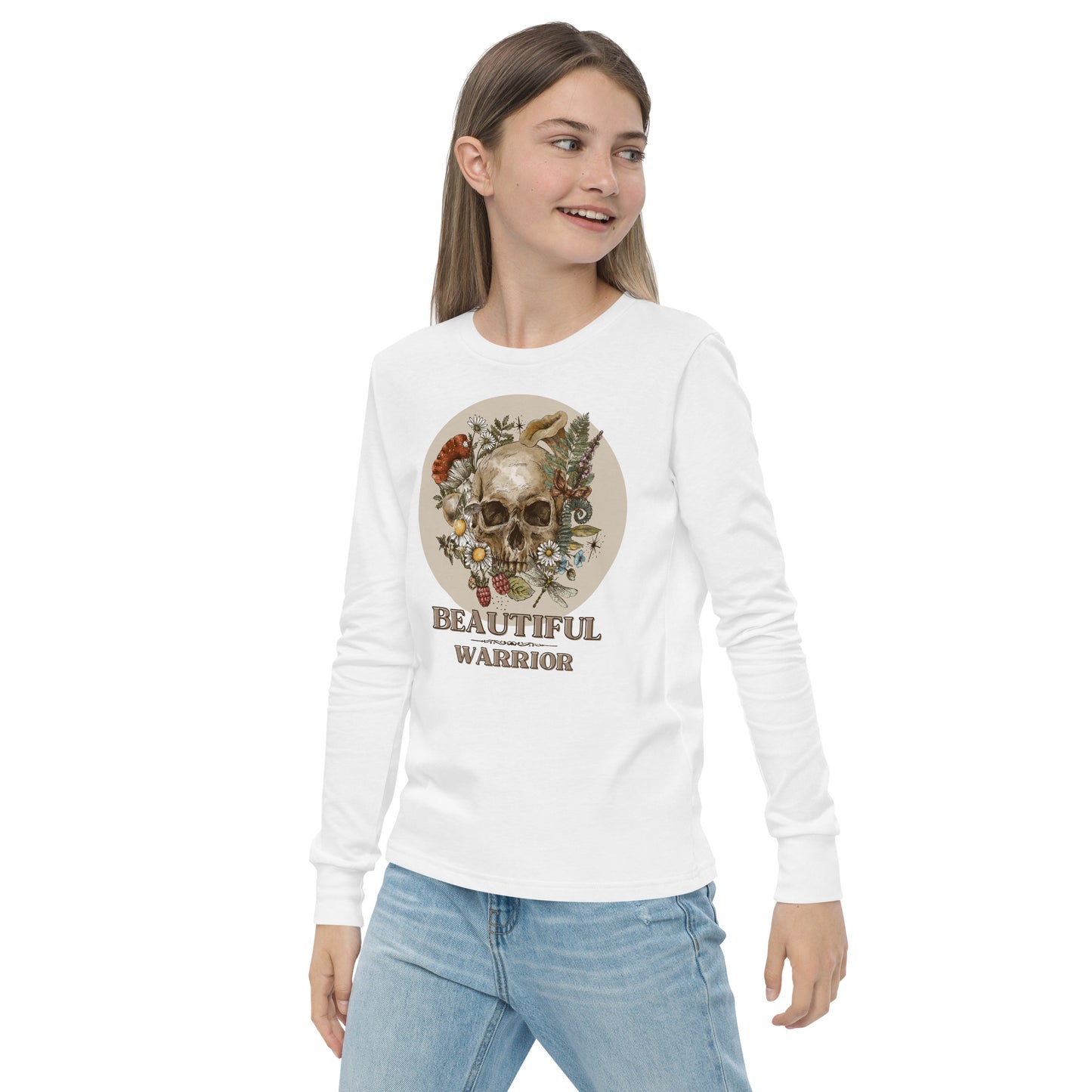 Youth Beautiful Warrior Long Sleeve T-Shirt