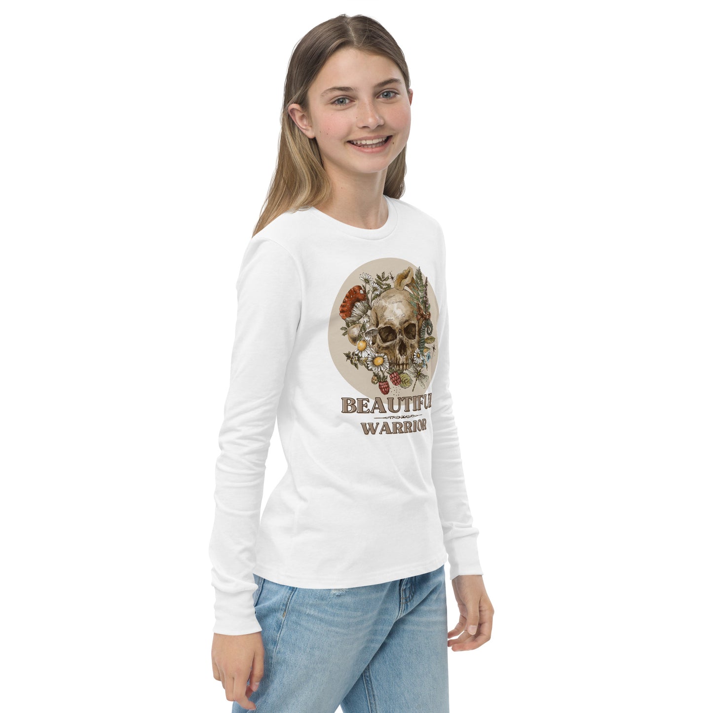 Youth Beautiful Warrior Long Sleeve T-Shirt